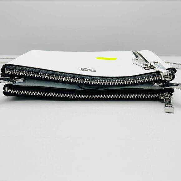 Guess Naya Leather White Multi-Pocket Single Adjustable Strap Handbag Purse - Picture 5 of 10